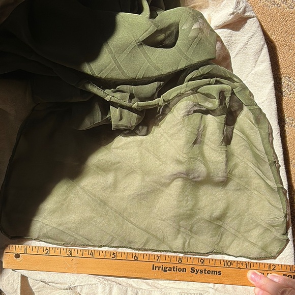 Olive Green Sheer Scarf🍸 - Picture 6 of 6
